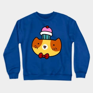 Cupcake Cat Face Crewneck Sweatshirt